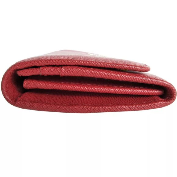 Auth PRADA Long Wallet Red leather - Picture 5 of 10